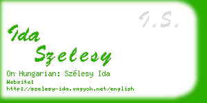 ida szelesy business card